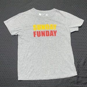 Little Dilascia Boys Gray Sunday Funday Tee Size 12 EUC